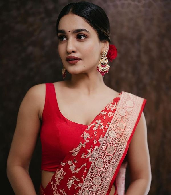 Red Banarasi Soft Silk Saree with Traditional Zari Work