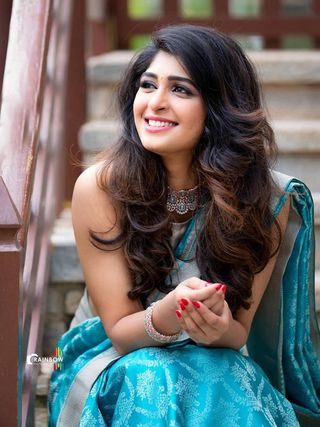 Teal Silk Saree with Silver Zari and Contrast Border