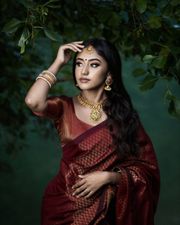 Maroon Banarasi Soft Silk Saree with Zari Design - Maroon