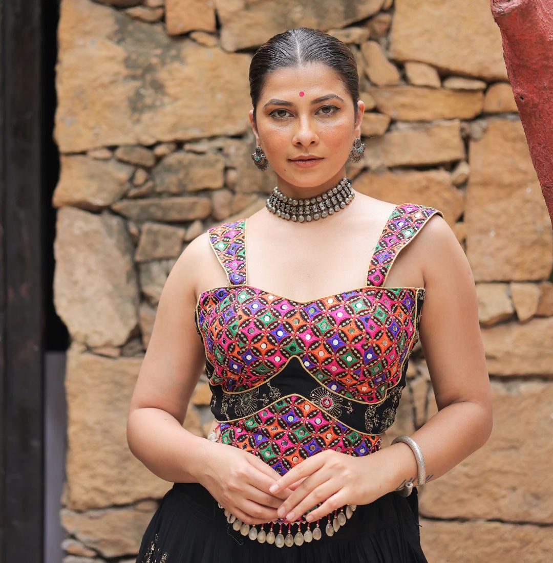 Designer Black Garba Lehenga Choli for Festive Season