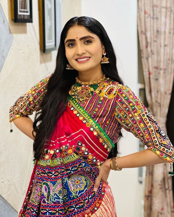 Festive Multicolor Muslin Cotton Lehenga Choli Set