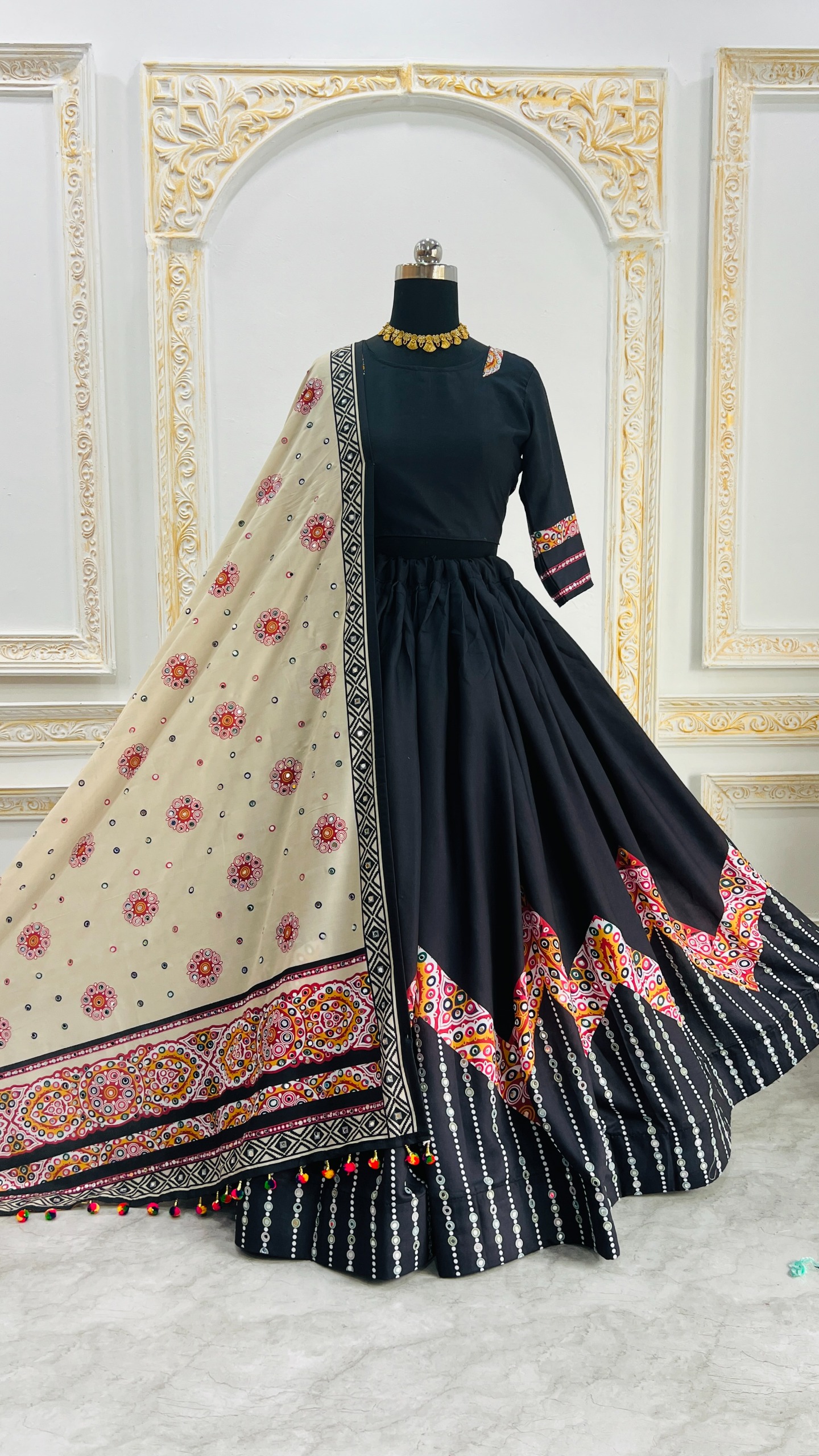 Black Wedding & Festive Wear Designer Lehenga
