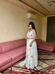 Blue Petal Dream Organza Lehenga with Kodi Work - Sky Blue