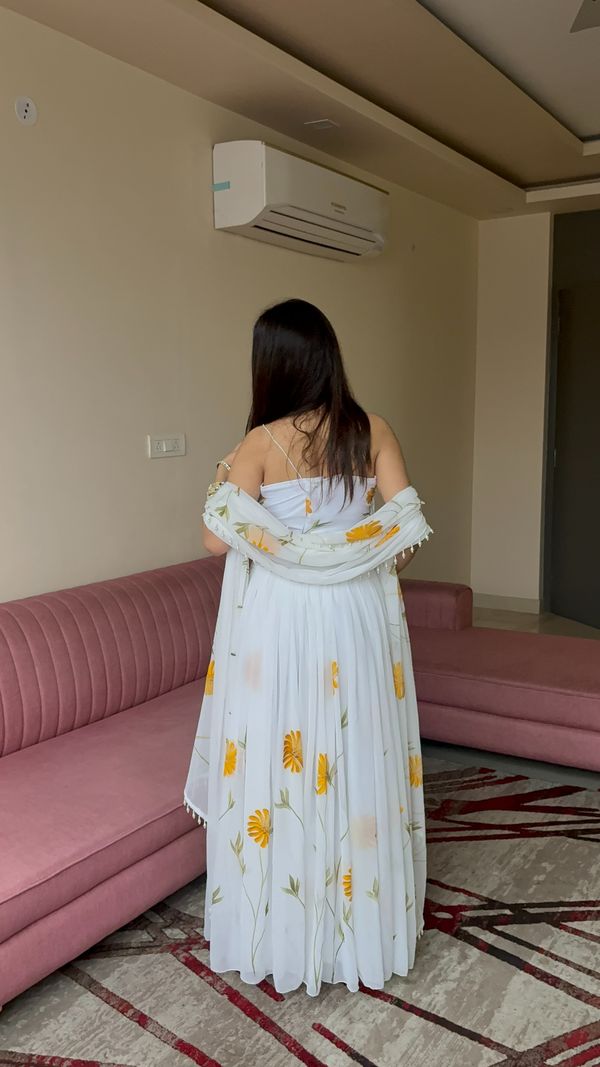 Blue Petal Dream Organza Lehenga with Kodi Work