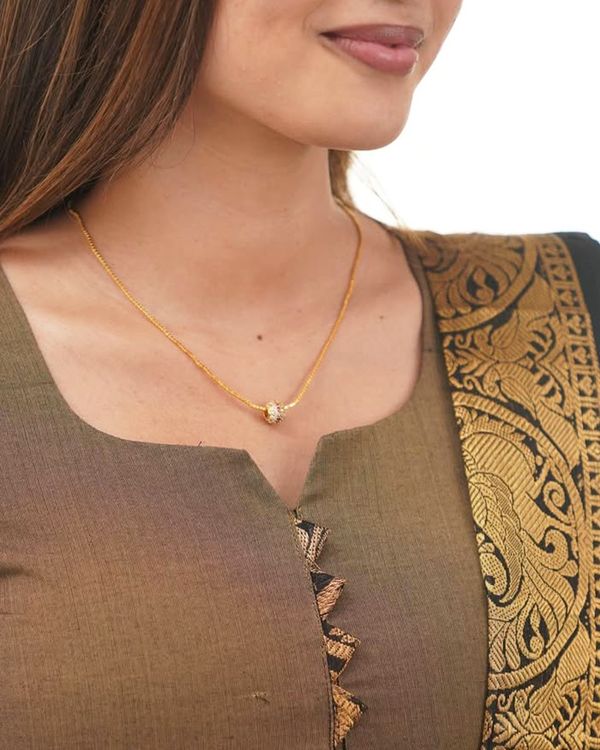 Brown Grace Cotton Kurti Set for Women