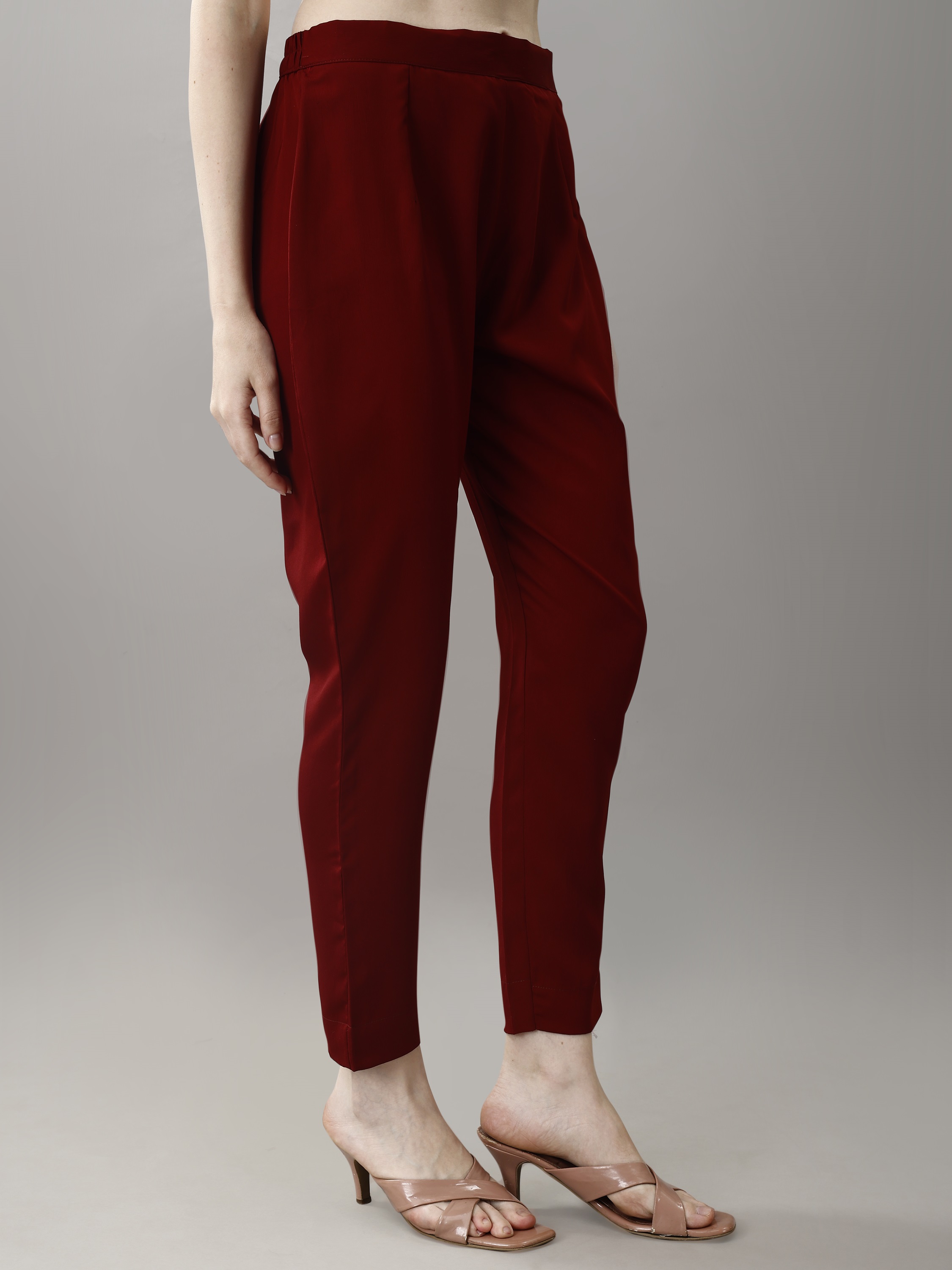 Maroon Printed Georgette Kurta Set with Dupatta Women