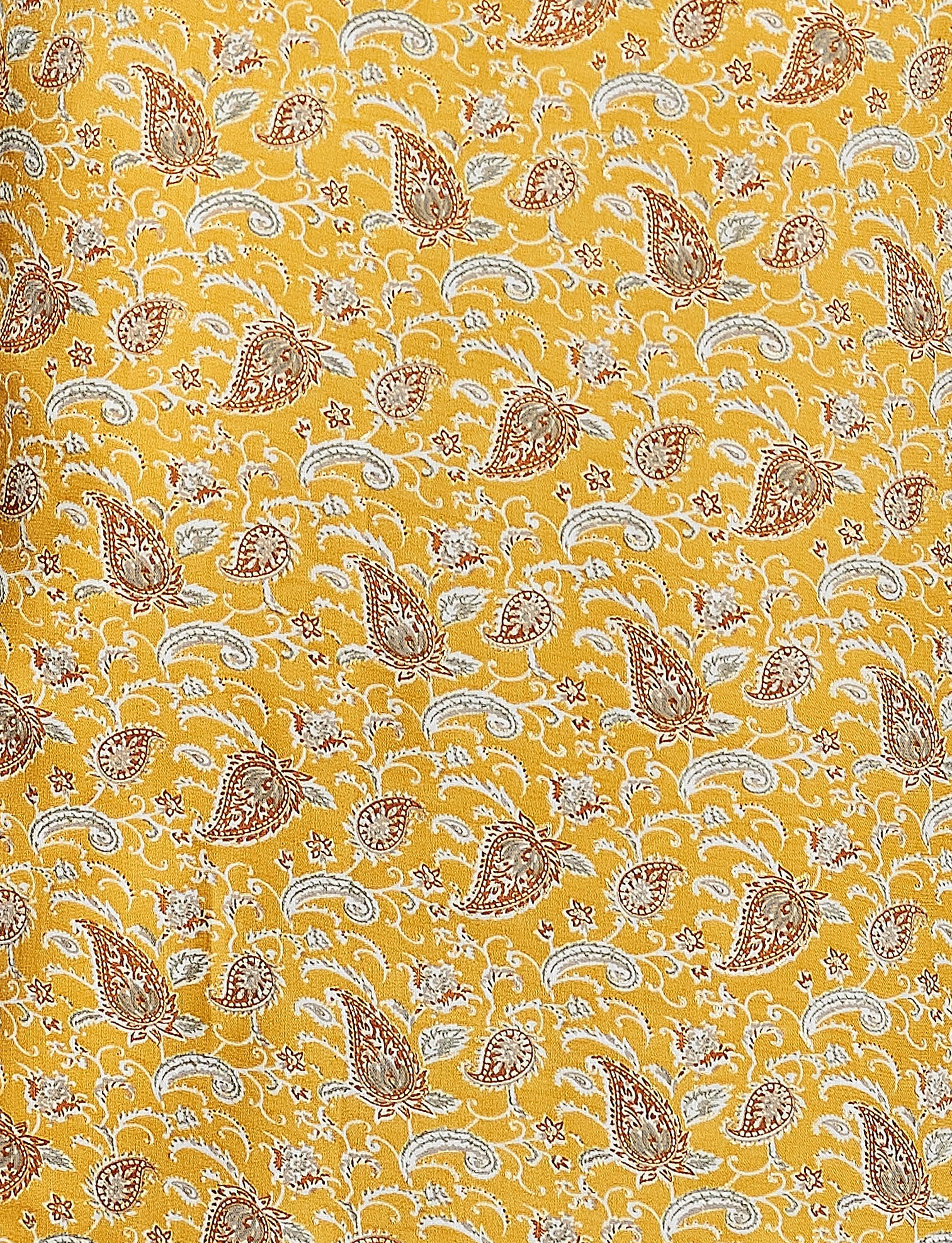 Mustard Yellow Cotton Kurti Pant Set for Women