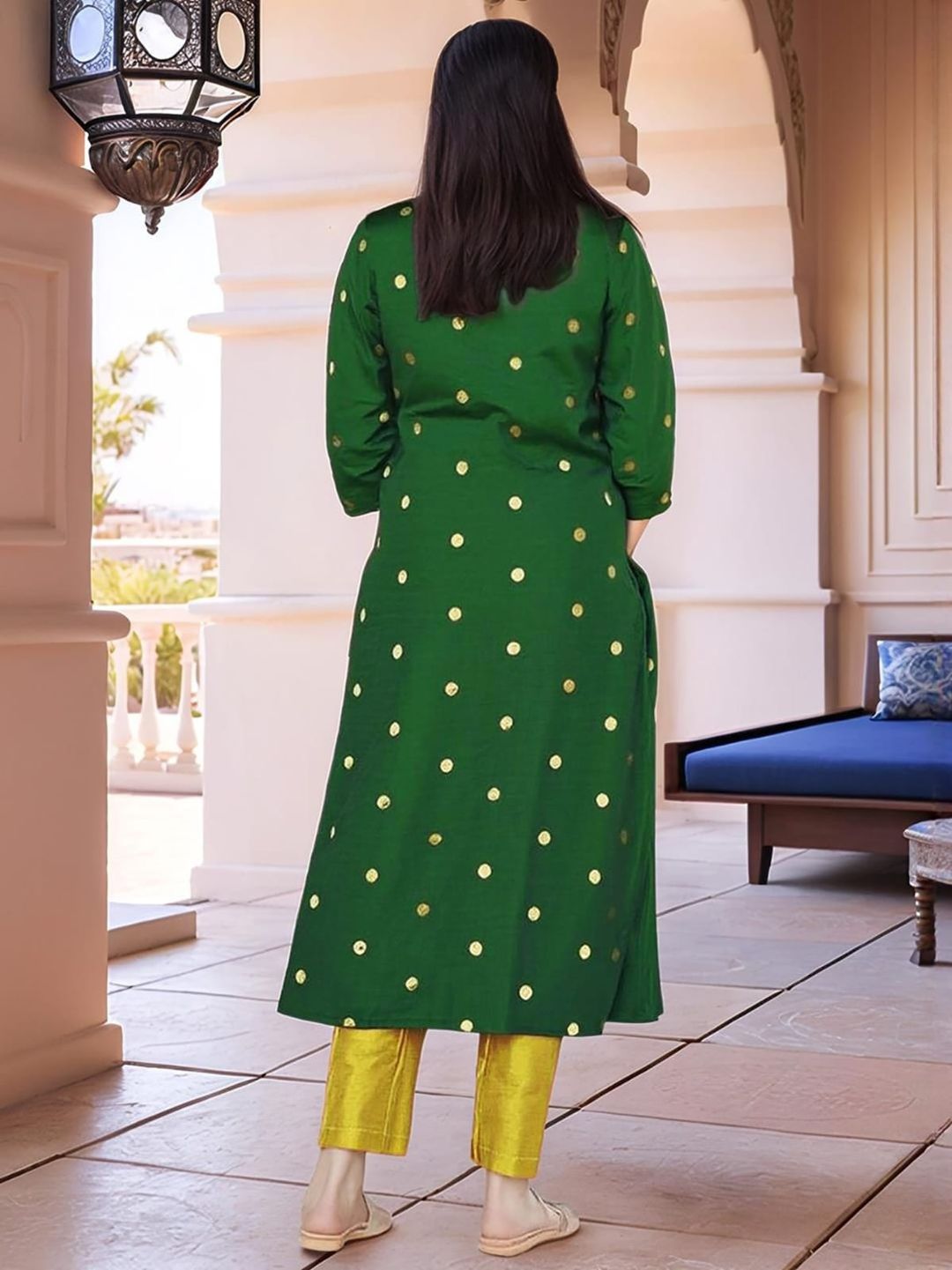 Elegant Green Art Silk Kurta Set with Dupatta