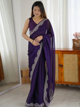 Premium Purple Saree for Festive Celebrations