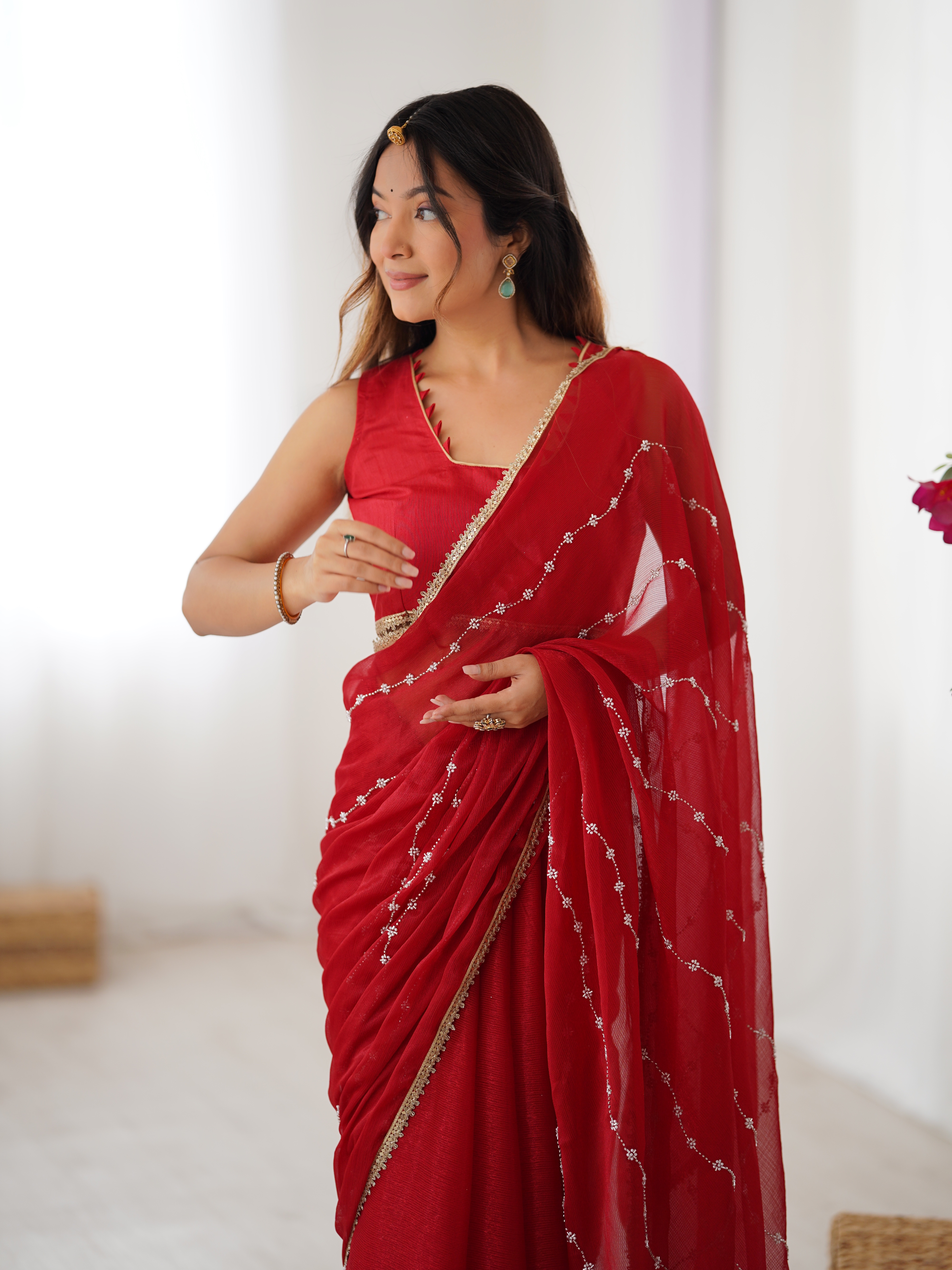 Heavy Sitara Fancy Saree for Wedding & Party Wear
